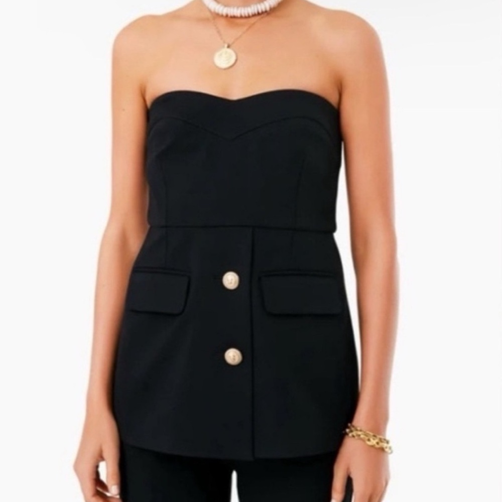 Tuckernuck Black Marine strapless top